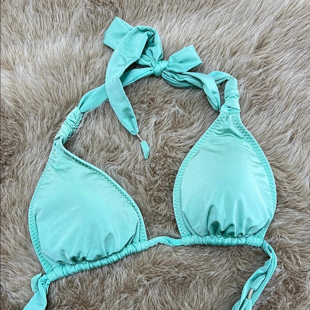 Athleta Luxe Mint Green Bikini Top, size M
